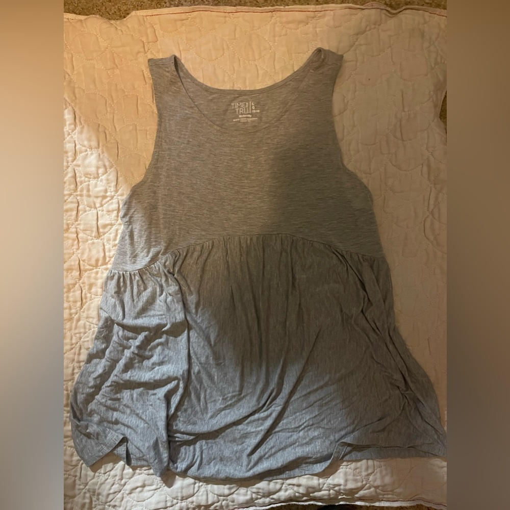 Time and Tru grey maternity tank size large